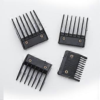4pcs Clipper Corte Cortadores Aparador de Cabelo Guias Profissional Cortador de Cabelo Guia de Substituição Aparador Fixação Pente Orelha Taper Barba Pente de Cabelo Dedic