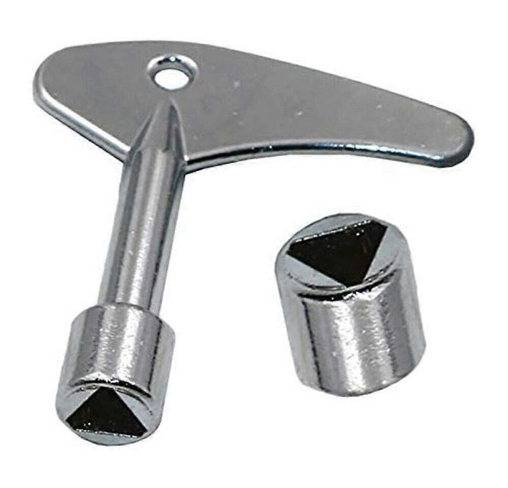 2 Pcs Multifunction Cross Triangle Key Universal Adjustable Wrench Zinc Alloy Utility Wrench for Elevators