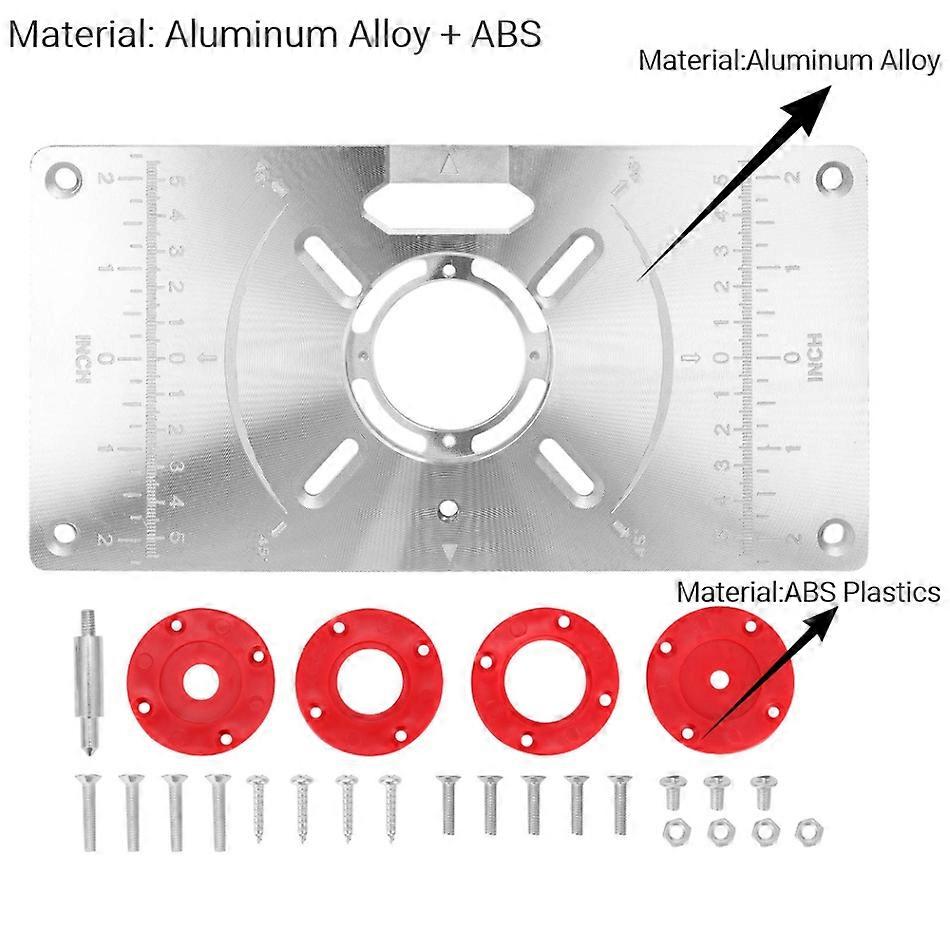 Multifunctional Router Table Insert Plate Woodworking Benches Aluminium Wood Router Trimmer Models Engraving Machine Tools