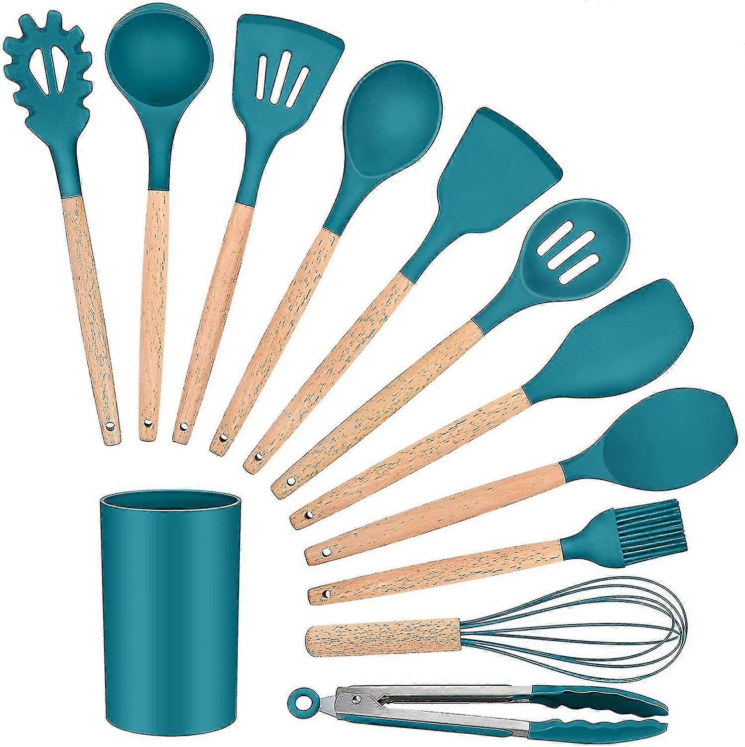 12 Piece Silicone Non-stick Kitchen Utensil With Holder