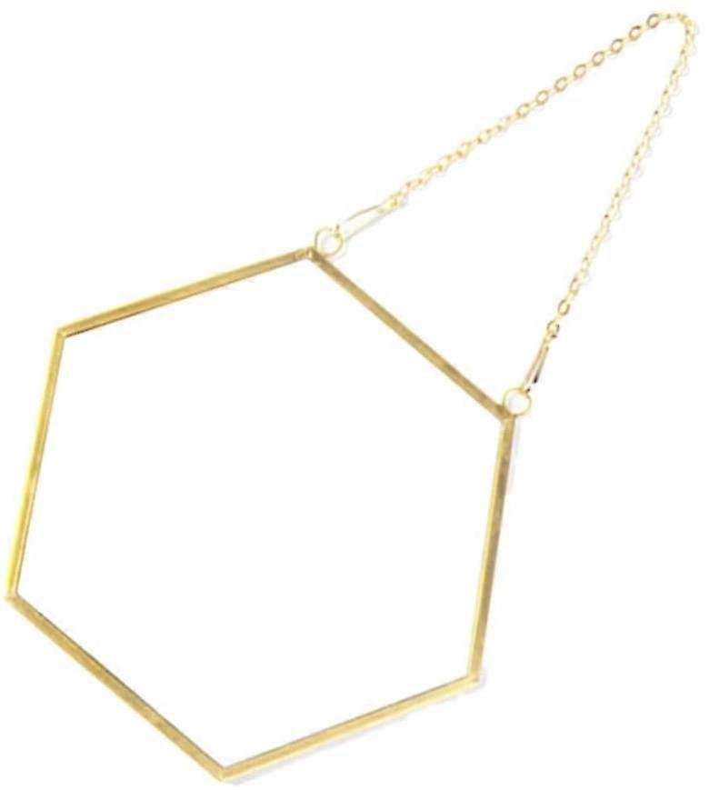 Hexagon Geometric Wall Decor Gold Mirror for Hanging