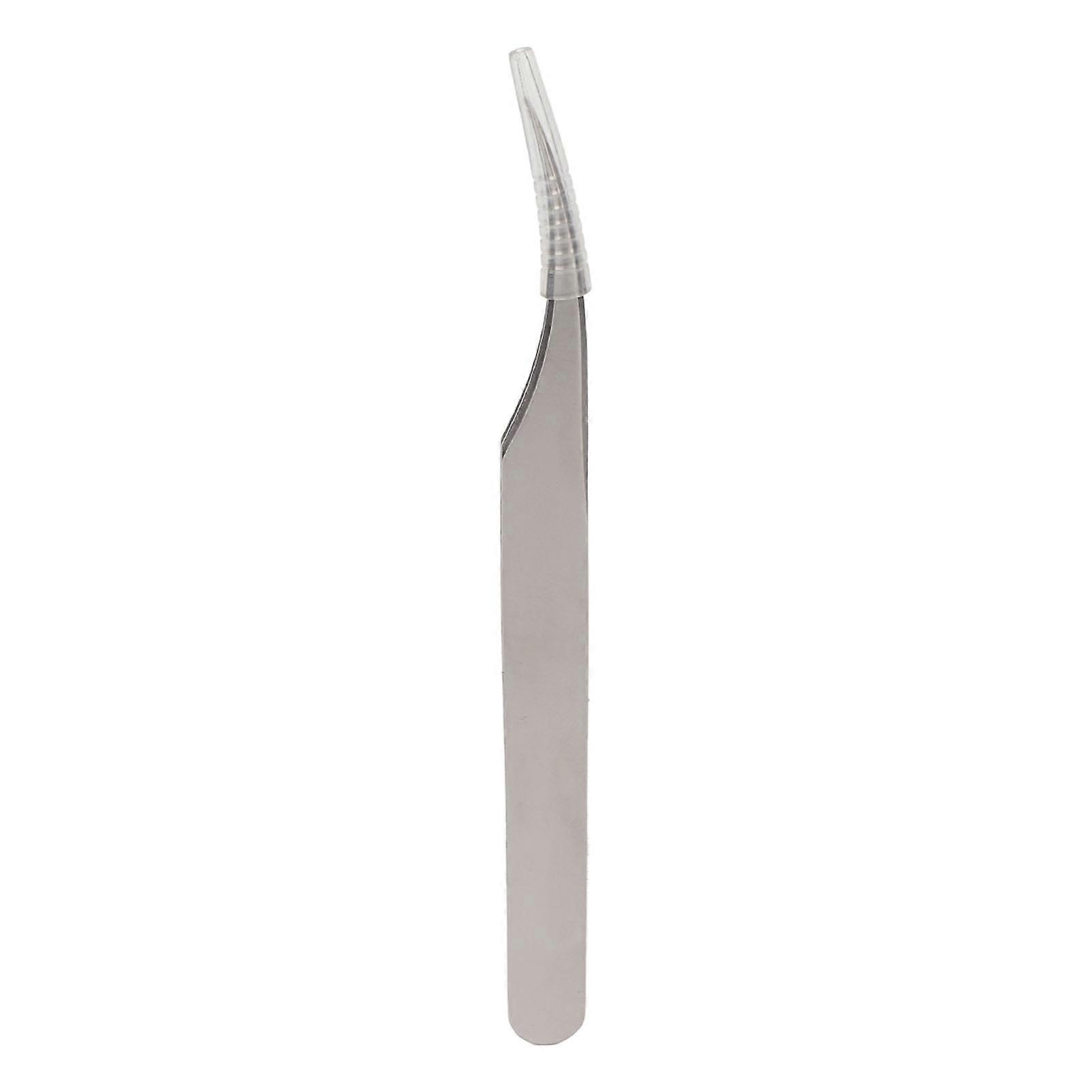 Eyelash Extension Tweezers Accurate Stainless Steel Makeup Tools Sandblasted Silver Dolphin