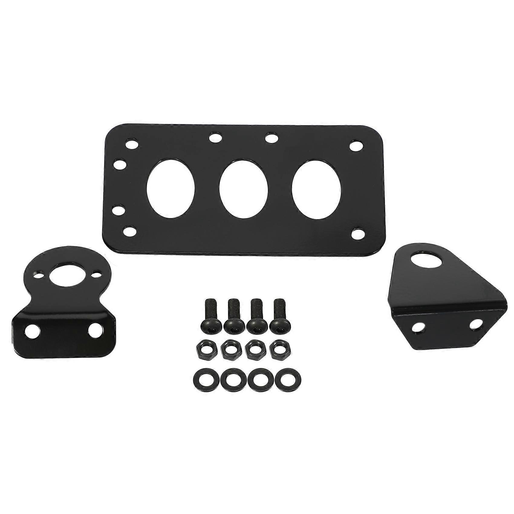 Black Motorcycle Side Mount License Plate Bracket Chopper Fit for Sportster Stop Light Cb750 xs650