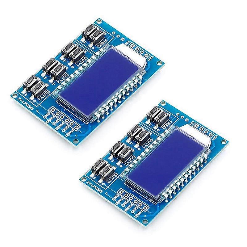 2Pcs 3 Channel PWM Pulse Generator Adjustable Frequency Square Wave Rectangular Wave Signal Generat
