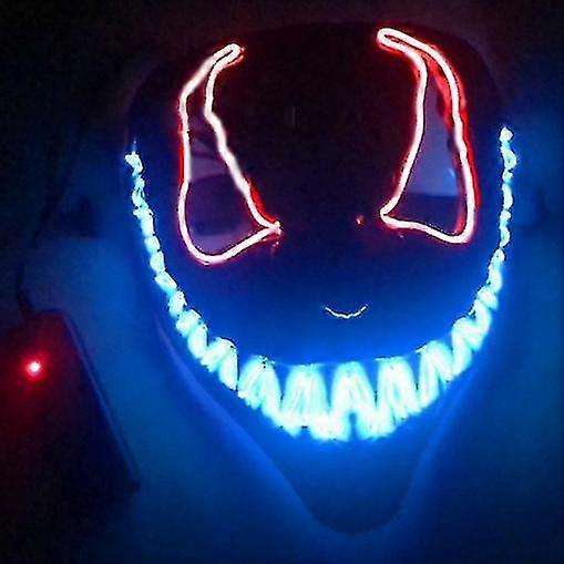 Led Halloween Mask Light Up Mask Led Rave Face Mask Z