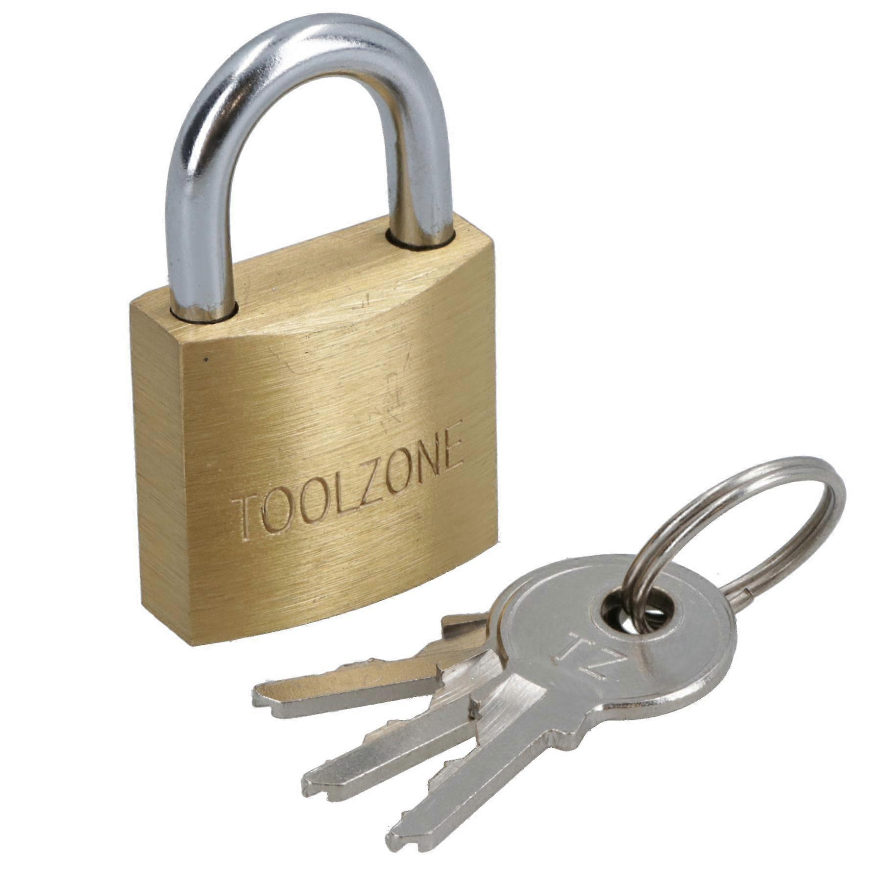 Brass Padlock 25mm Heavy Duty Shed Lock Security Chain TE691