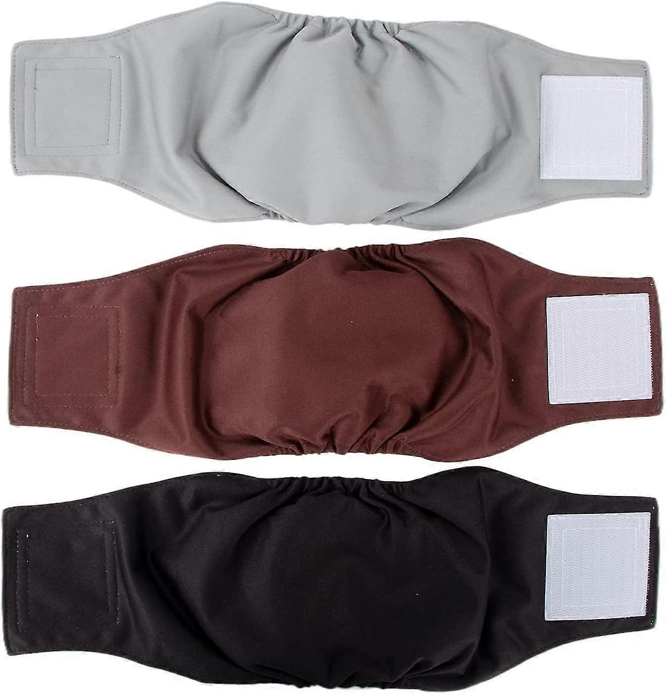 חיתולים רחיצים לכלבים זכרים (חבילה של 3) רצועת בטן רב פעמית לכלבים זכרים