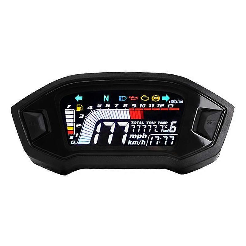 DC8-12V multi-function motorcycle dashboard speedometer digital thermometer~29026