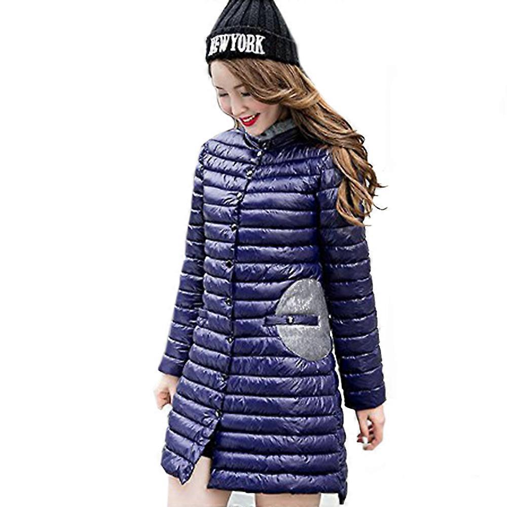 Winter Fur Collar Middle Long Down Coat Plus Size Slim