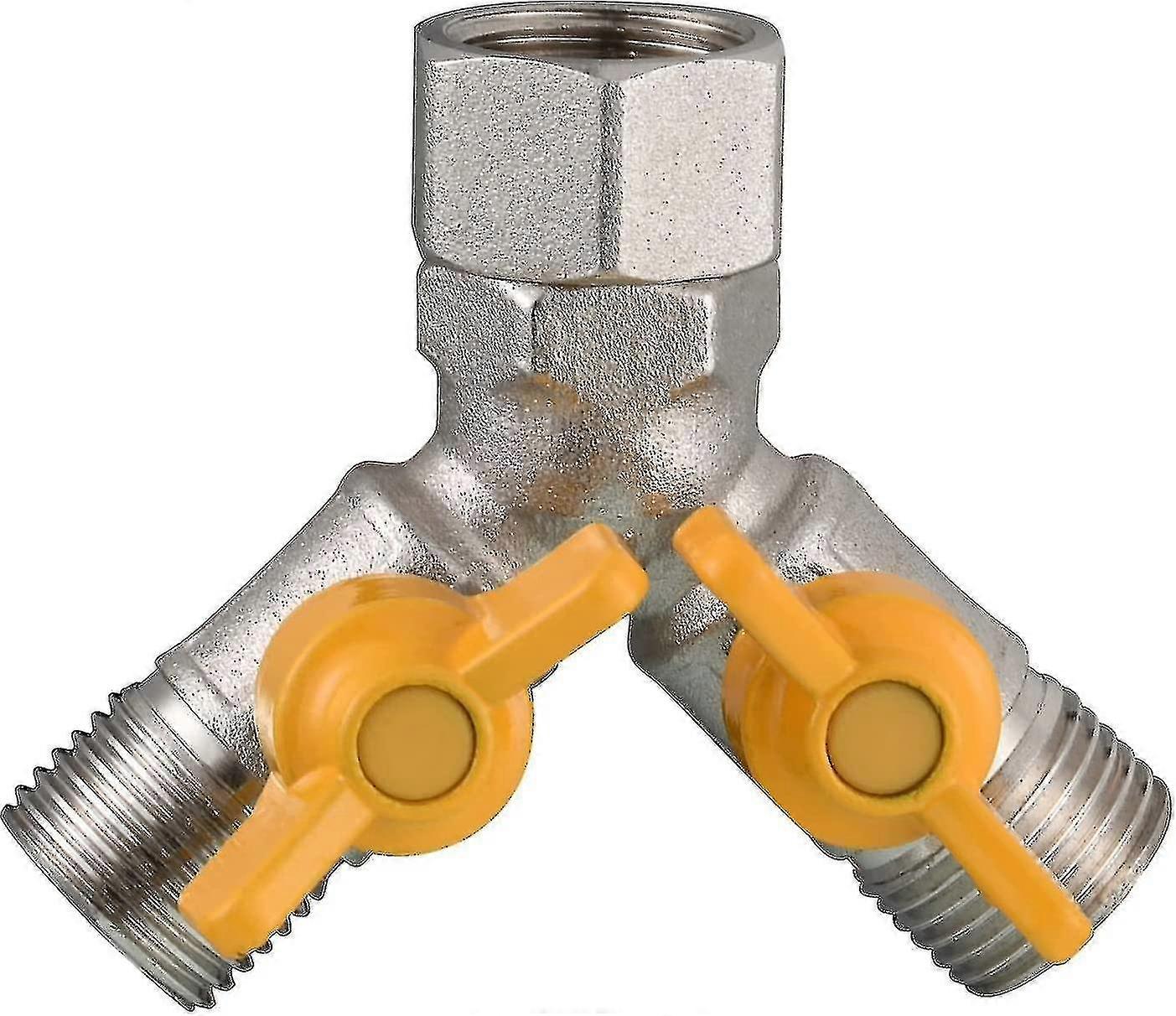 Vervangingsklep G 1/2 Y aansluiting Messing 3-weg klep in handdouche adapter afsluitklep voor keuken of badkamer Scrollsqy