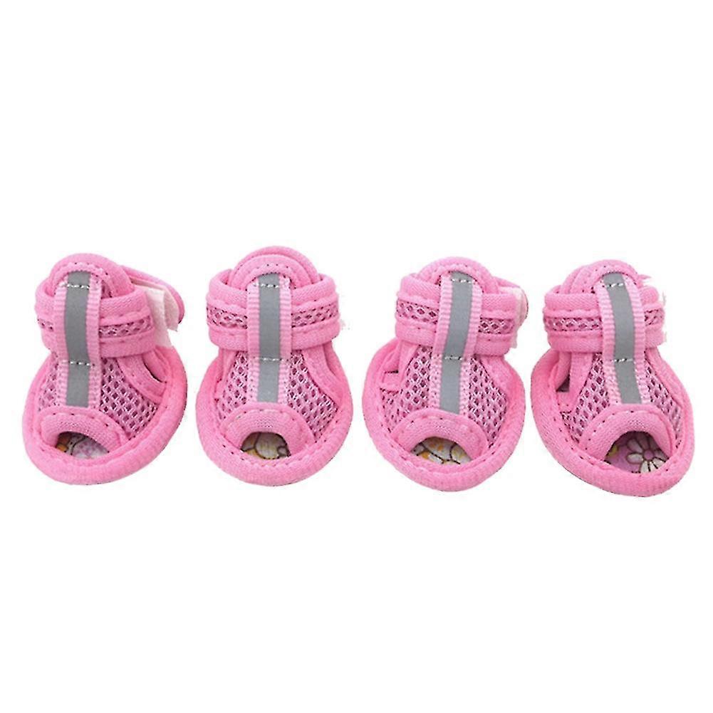 4pcs חיות מחמד נעליים צבע מלא צבע נגד החלקה גומי סוליה סנדלים כלב נעליים עבור בחוץ