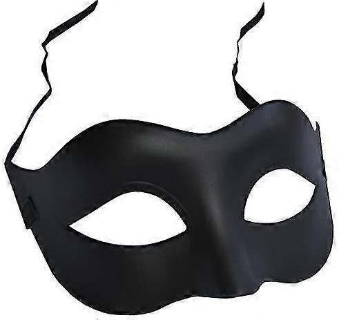 ブラックマットクラシックスタイルベネチアンマスク、マスカレード、バーレスクボールパーティー