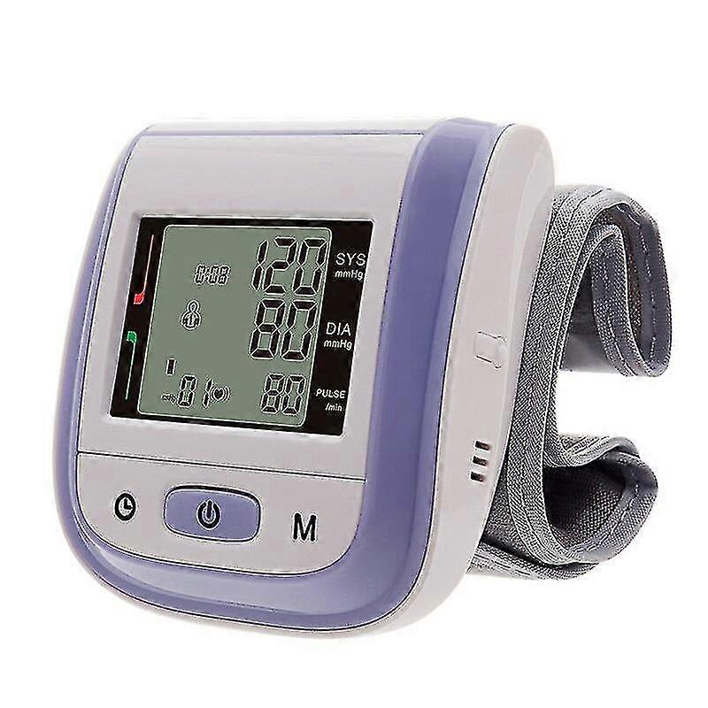 Tonometer Automatic Wrist Digital Blood Pressure Monitor Digital Lcd Sphgmomanometer Heart Beat Rate Pulse Meter