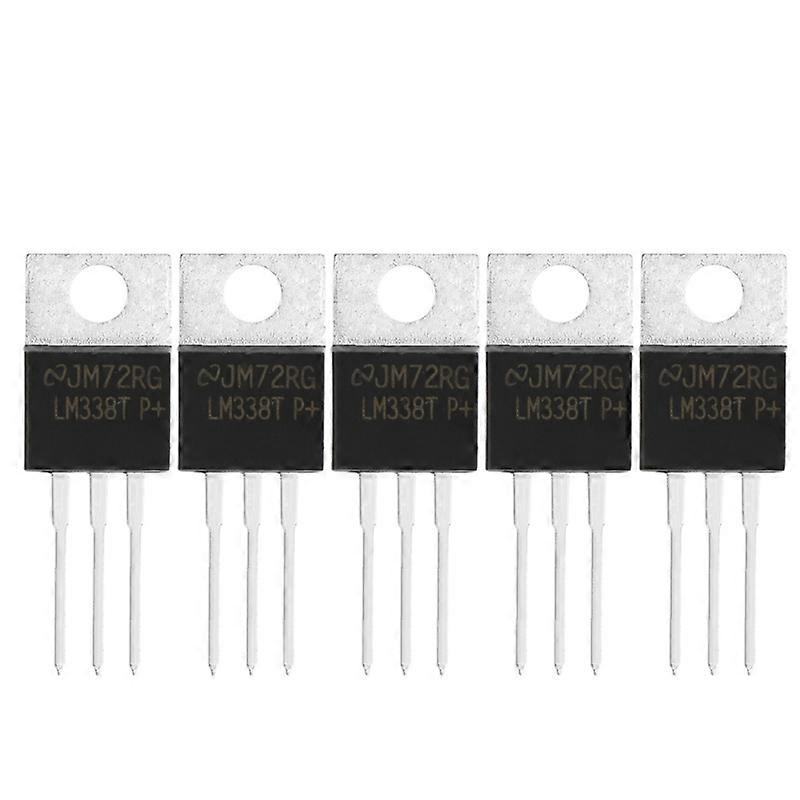 5Pcs LM338T LM338 TO-220 IC High Current Adjustable Integrated Voltage Regulator
