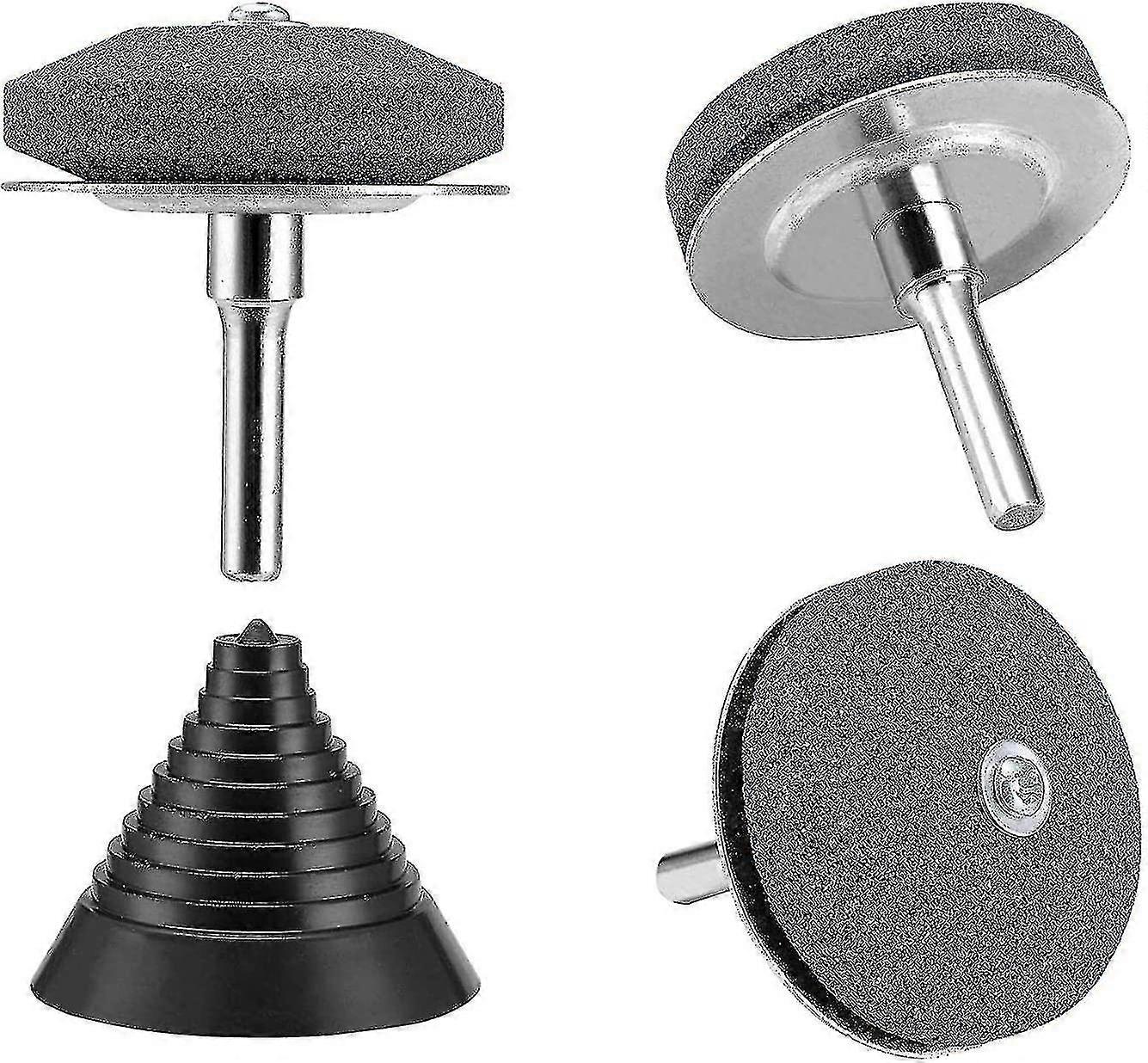 Lawn Mower Blade Sharpener And Balancer Set, Universal Multi-sharp Rotary Stainless Steel Base Sharpener For Power Drill Hand Drill, Include 3pa (3-d)