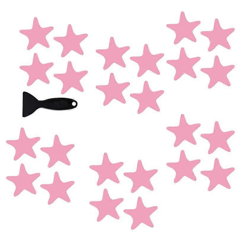 24pcs Premium Quality Non-Slip Adhesive Shower and Tub Strips Pink
