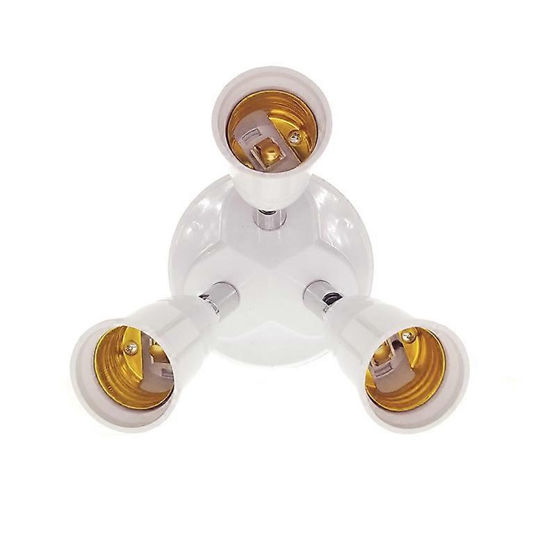 E27 Light Bulb Socket Adapter Splitter to 3 Heads Adjustable Angles compatible Wide Coverage Indoor Outdoor Use