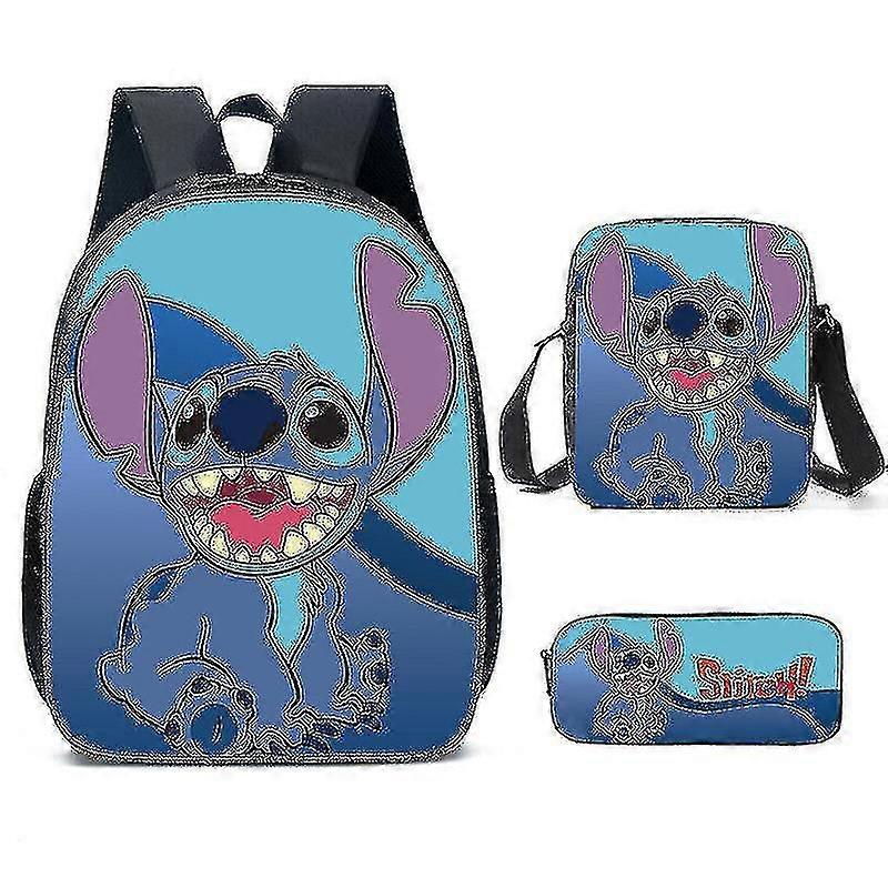 Lilo Stitch Backpack School Bag Three-Piece Set