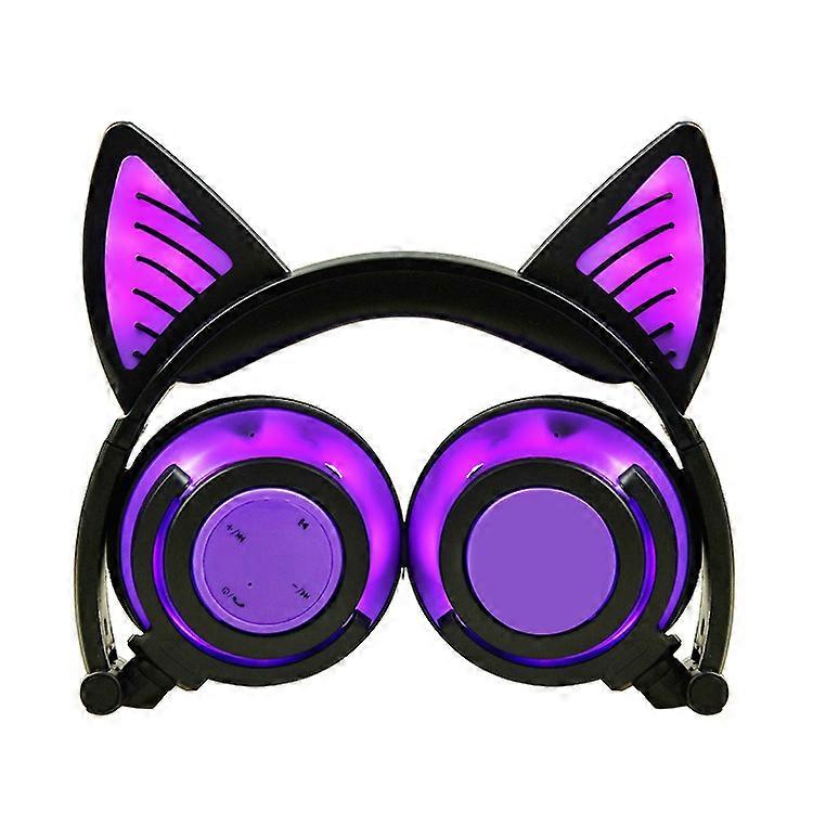 Wireless Headphones Cat Ear Bluetooth Foldable Light Up Headphones