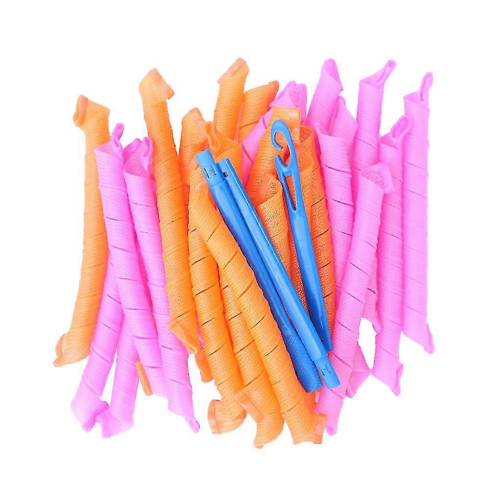 10 قطع بكرات الشعر حلزونية بكرة الشعر للشعر الطويل ، لا حرارة بكرات الشعر 45cm تجعيد الشعر السحري مع خطافات تصفيف الشعر