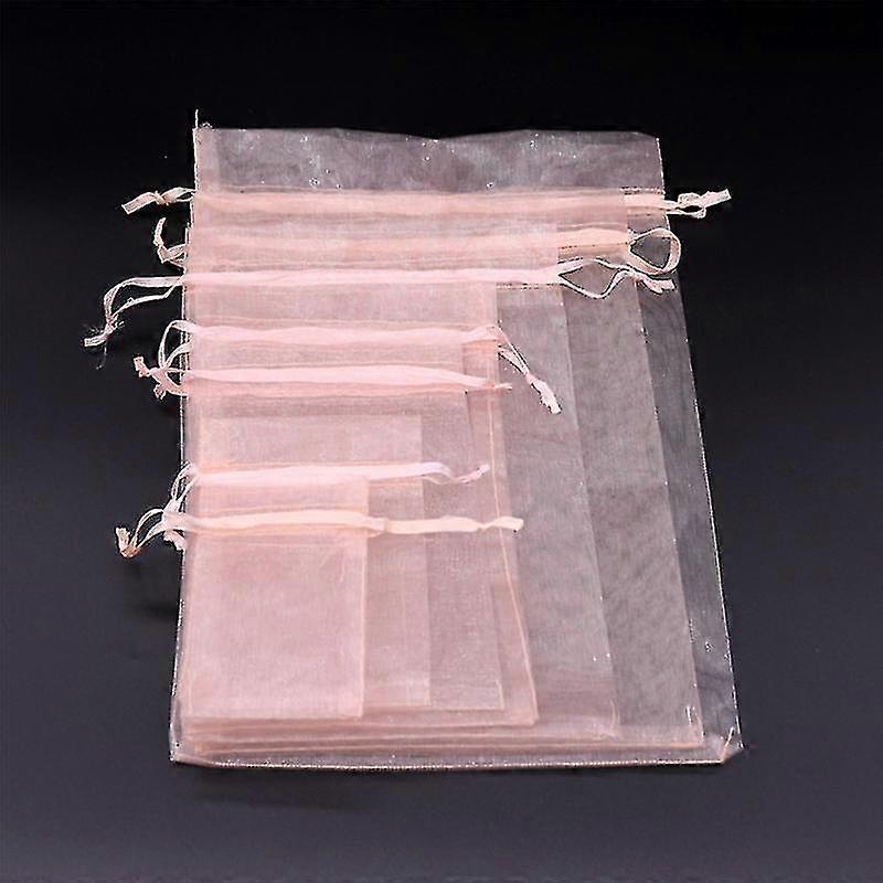 100pcs الجراجينزا البحتة حقائب هدية الرباط الحقيبة للمجوهرات حزب الزفاف صالح حزب مهرجان الحلوى حقائب