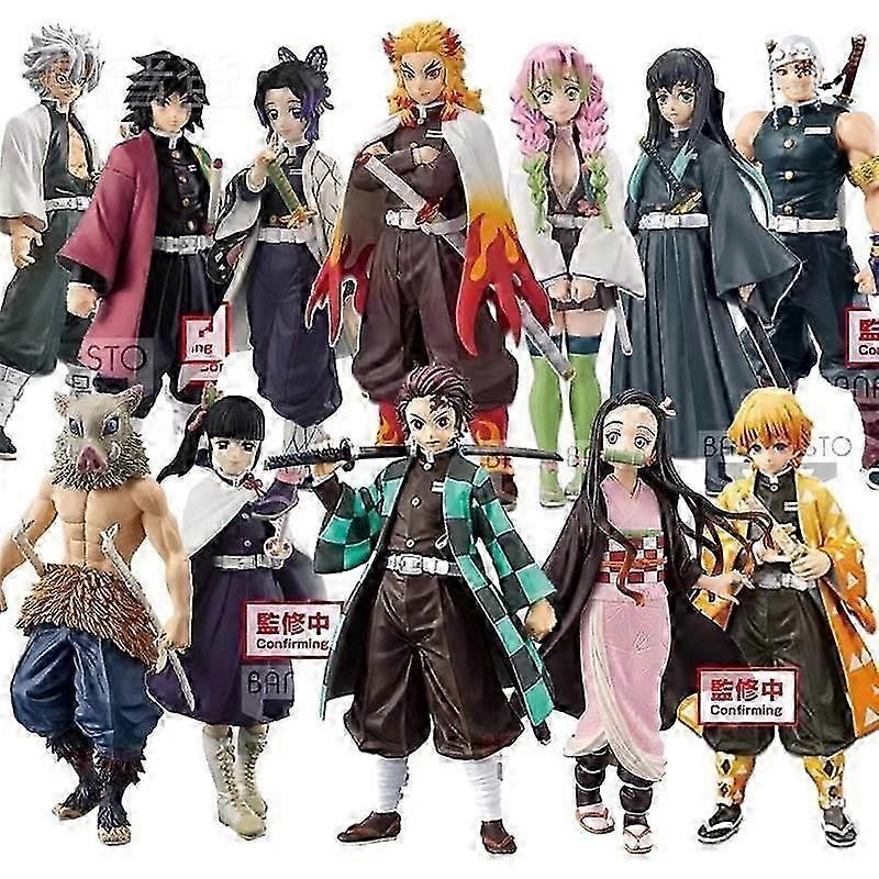 GaiBoSi Demon Slayer أنيمي الشكل نموذج صندوق أعمى PVC مادة متعددة الشخصيات نموذج صندوق مفاجأة
