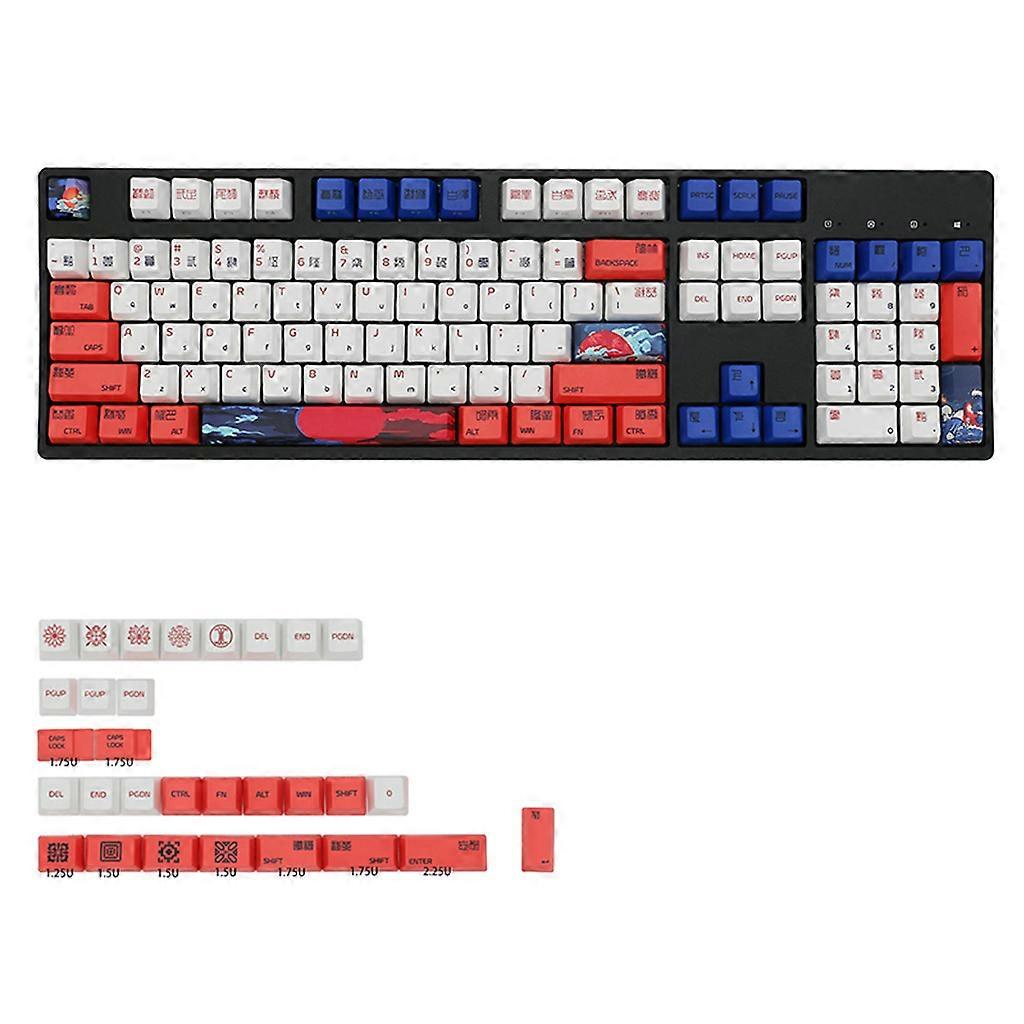134Keys OEM Dye-Sublimation Keycap Set Thick PBT Switch Mechanical Keyboard