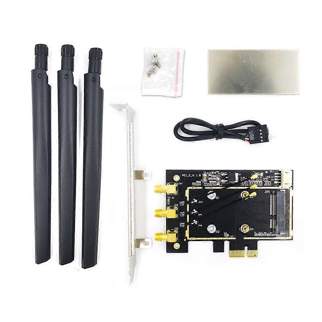 Adaptateur de carte sans fil Mini PCI-Express vers Mini PCI-E Wi-Fi compatible BT+WIFI