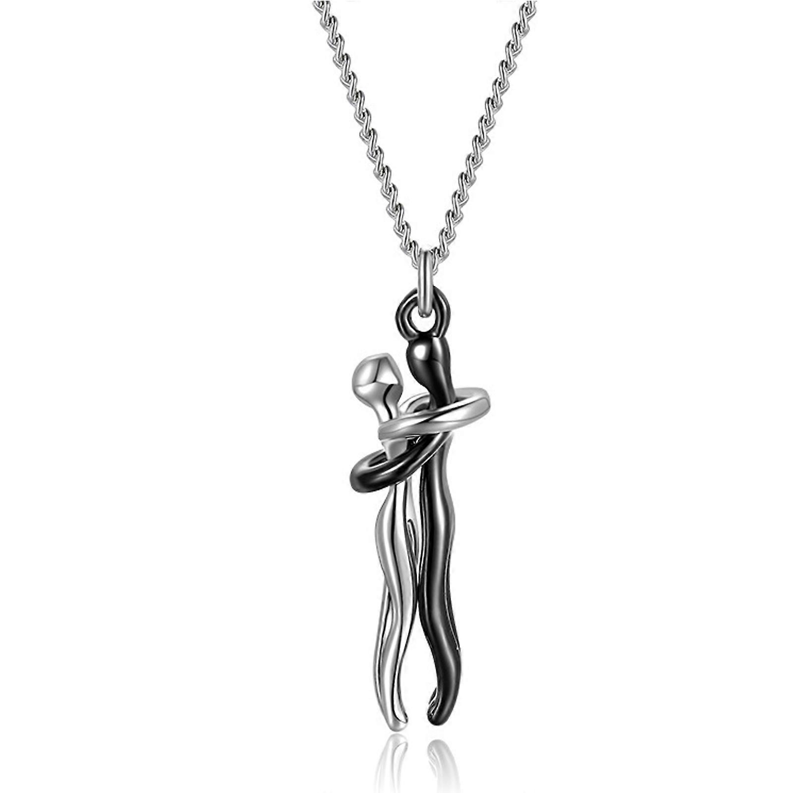 Imbratiseaza lant afectuos Imbratisarea cupluri colier Valentine's Day Imbratiseaza lant bijuterii Unisex