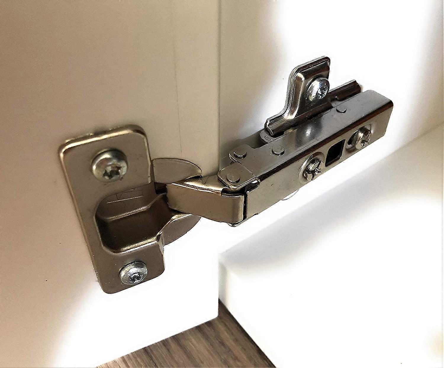 Set with 2 hinges and 8 screws compatible with Ikea Besta, Fritids and Stuva furniture