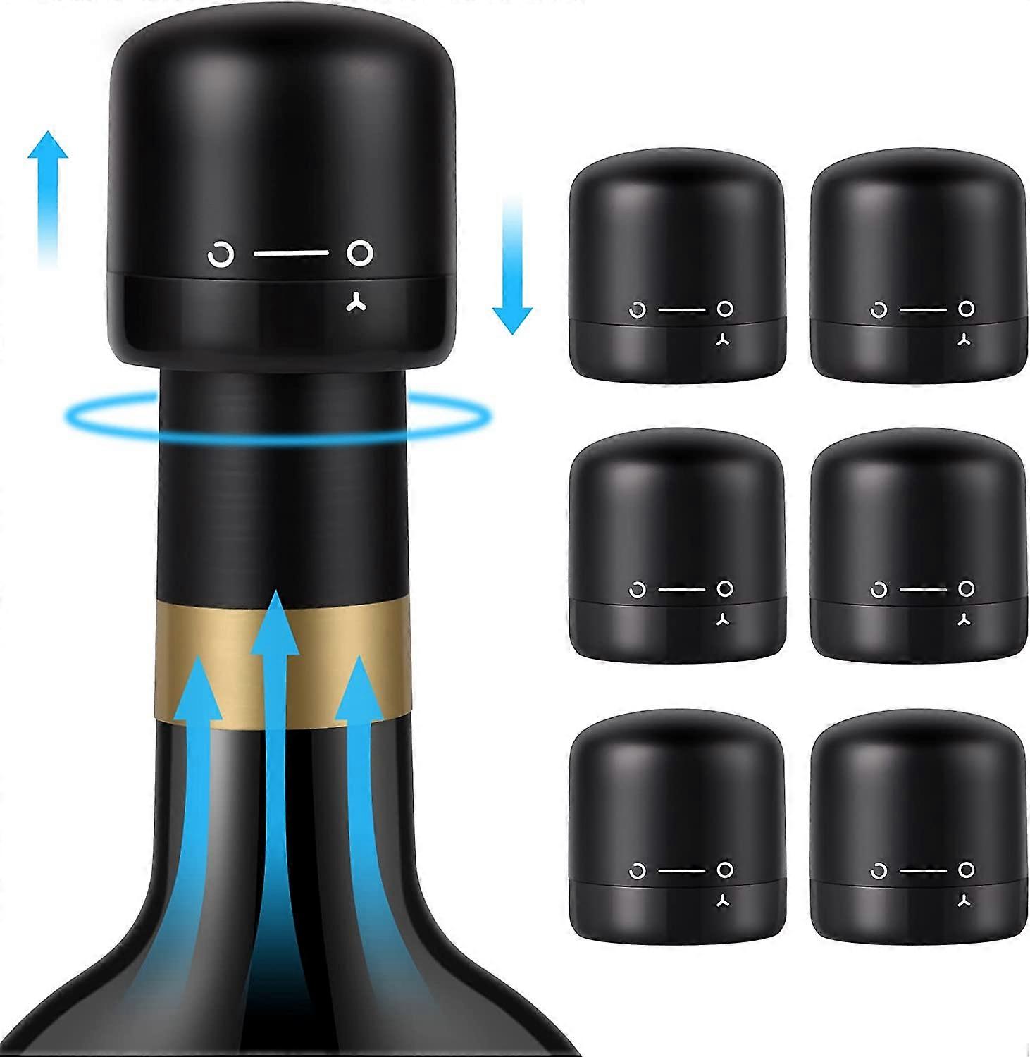 Wine Bottle Stopper, with Silicone, Reusable (7 Pack)