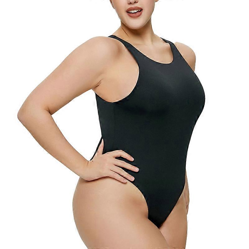 Bodysuit Women Casual Sexy Slim Jumpsuit Sleeveless High Neck Solid Tank Top Body Shaper Tummy Control Seamless Thong Shapewear