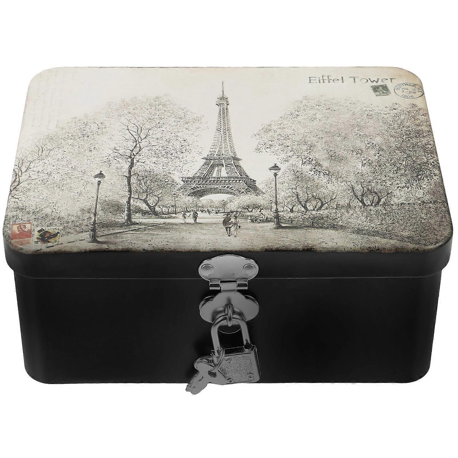 1 Set of Delicate Iron Jewelry Box Delicate Jewelry Case Multi-function Trinket Box