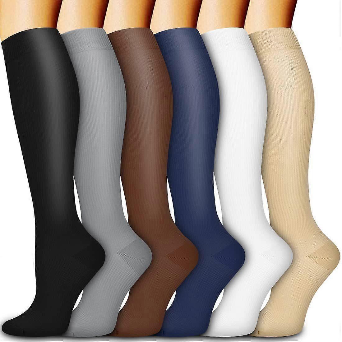 6 Pairs Compression Socks for Women&Men