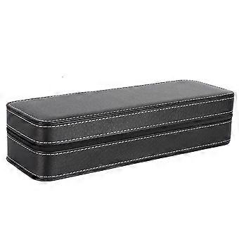 Stylish 6 Slots Zipper Watch Storage Display Box Wristwatch Case