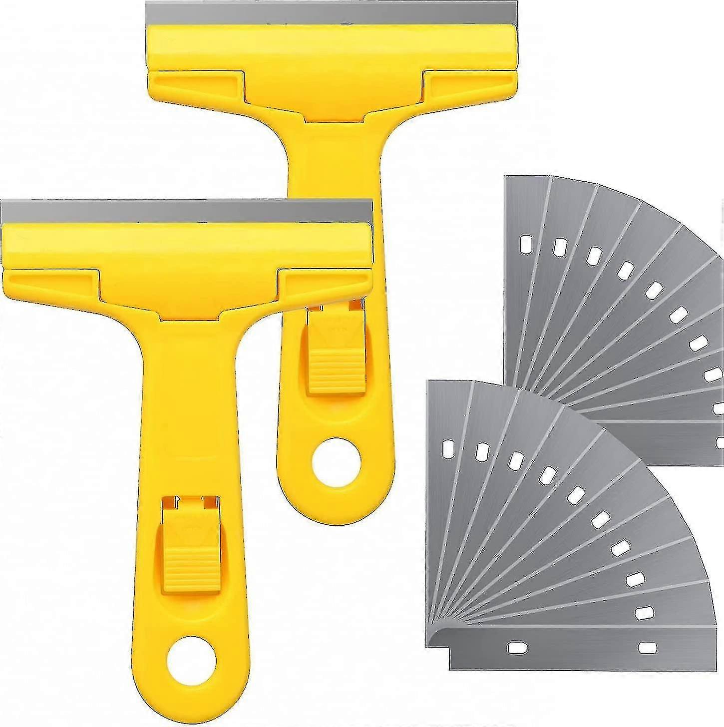 2pack Razor Blade Scraper, Industry Glass Window Scraper, Heavy Duty