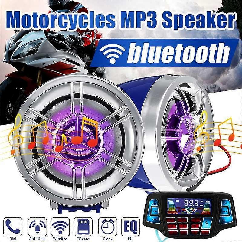 Universal Motorcycle ATV Scooter Bluetooth Speaker System – MP3 FM Audio Music