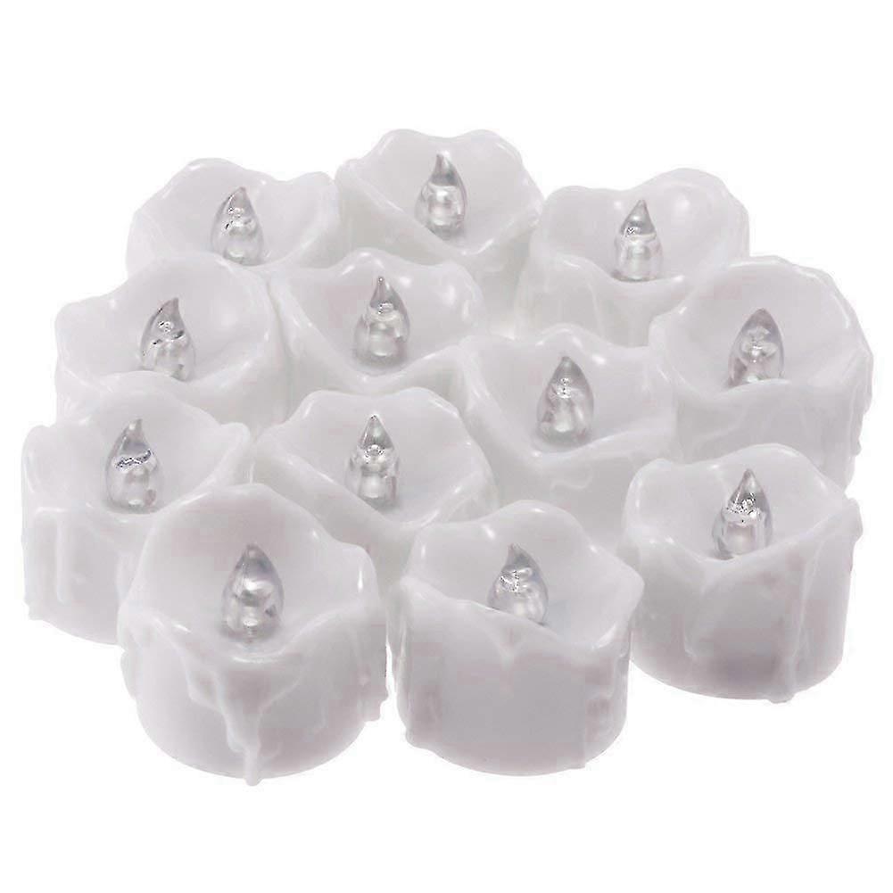 12pcs Led Candle With Battery Timer Flickering Tea Light Garden Tea Lights