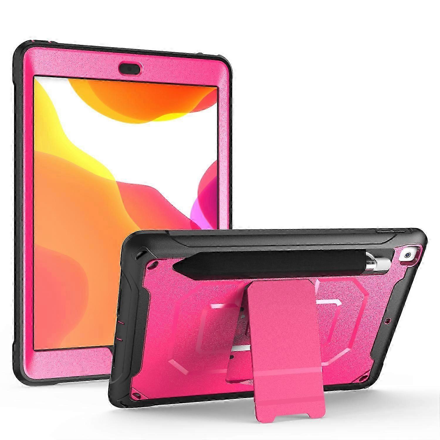 Anti-drop Kickstand PC + TPU Tablet Case with Pen Cap Holder for iPad 10.2 (2021)/(2020)/(2019) lack