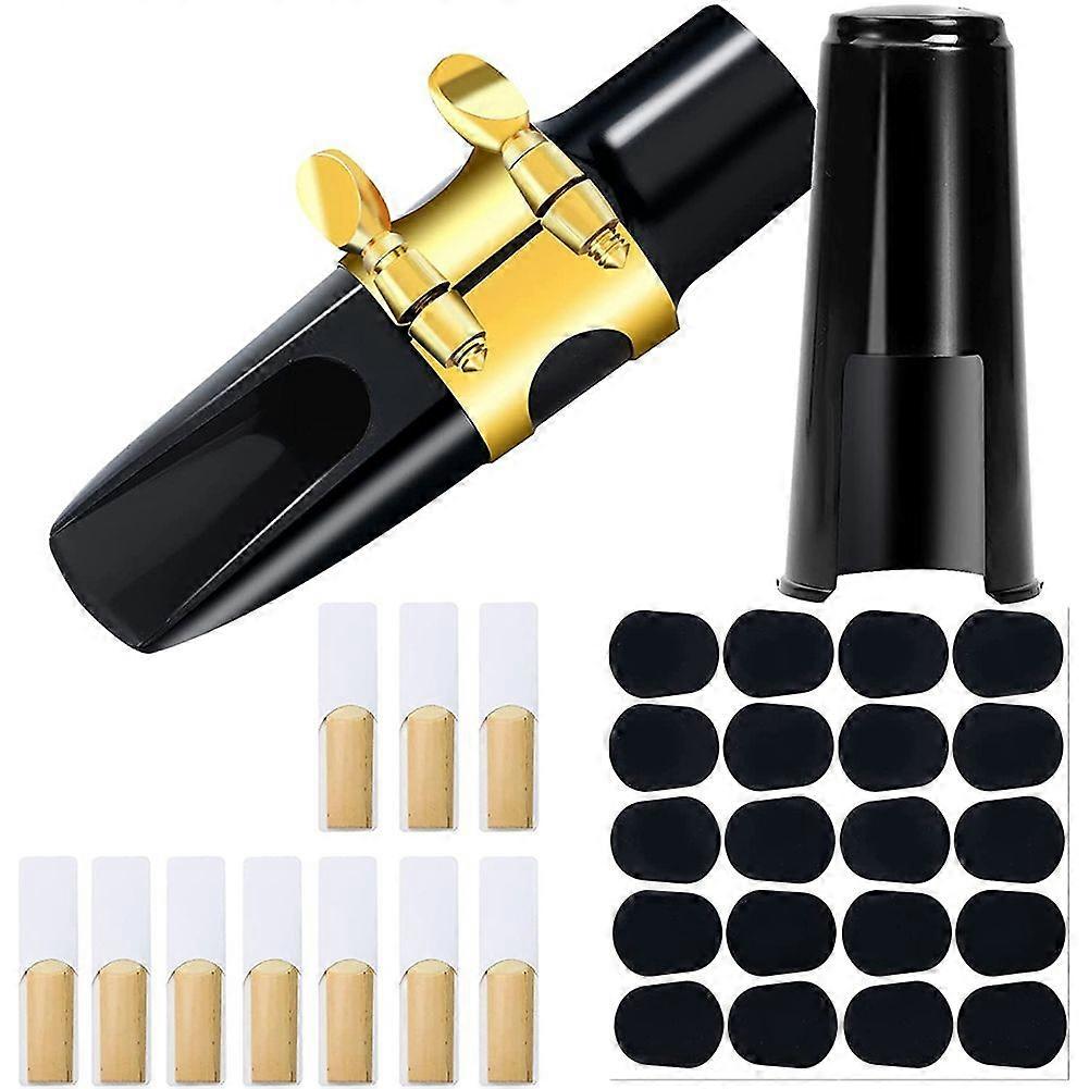 31 Pcs Alto Saxophone Mouthpiece Kit Includes Saxophone Mouthpiece with Metal Ligature,Saxophone Ac