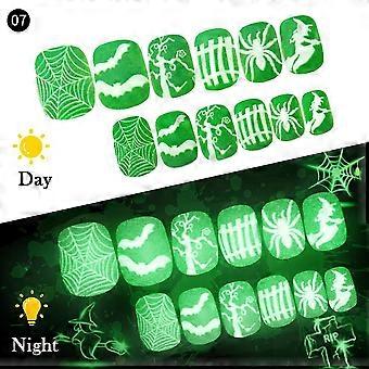 Halloween Nail Tips Manicure Set Fácil De Llevar Ocasión Amplia 07