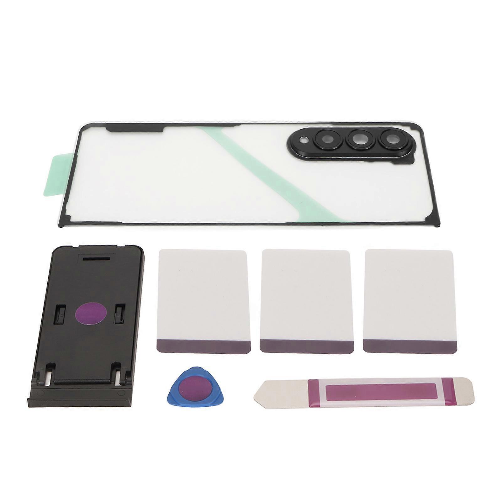 Galaxy Z Fold 4 5G Black Back Glass Replacement Kit with Tools and Camera Lens