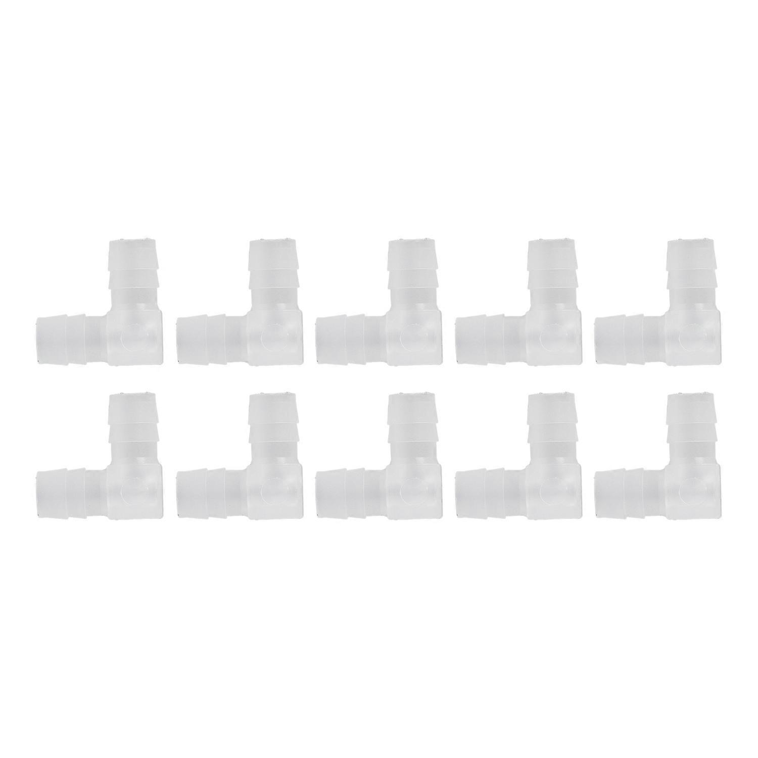 10Pcs Elbow Hose Barb Plastic Fitting 90 Degree Equal Barbed Joint Adapter L Shape for Aquarium 10mm