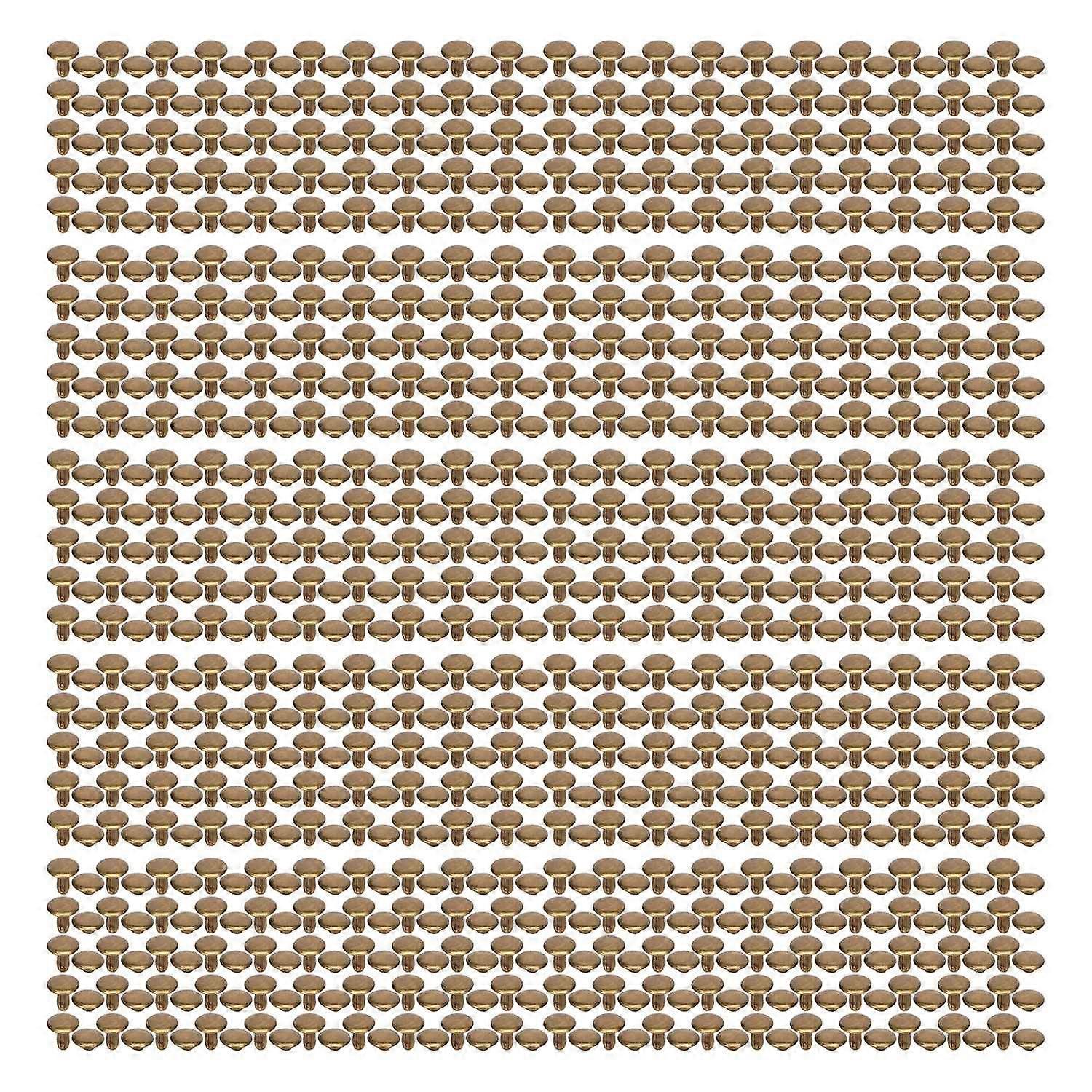 500 Sets Leather Rivets 8x8mm Electroplating Process High Hardness Iron DIY Double Sided Rivets for