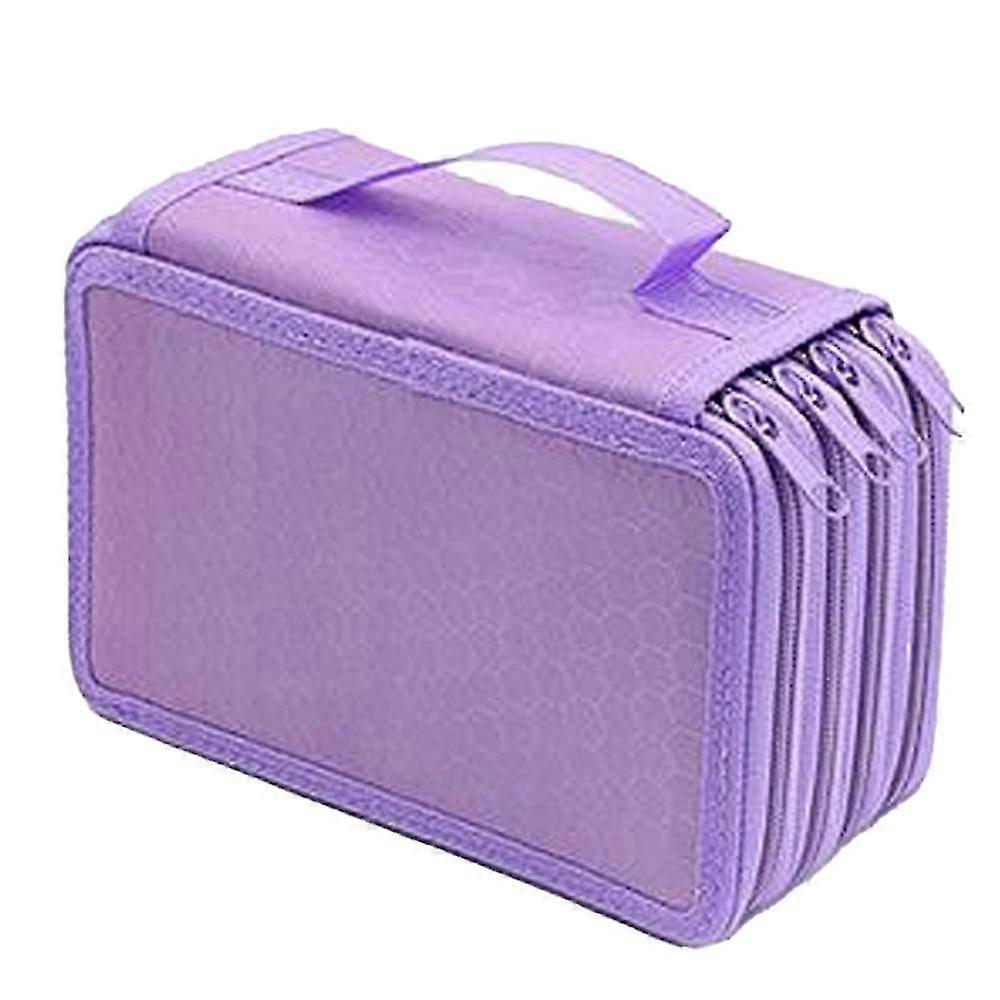 Handy Wareable Oxford Colored Pencil Bags Large 72 Slots Pencil Organizer Portable Watercolor Pencil Wrap Case