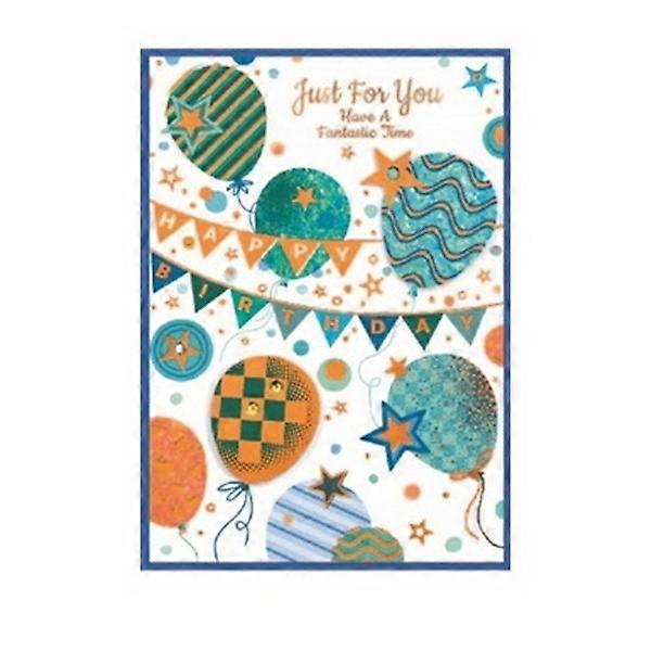 Simon Elvin Isabel Garden Balloons Birthday Greetings Card (Pack of 6)