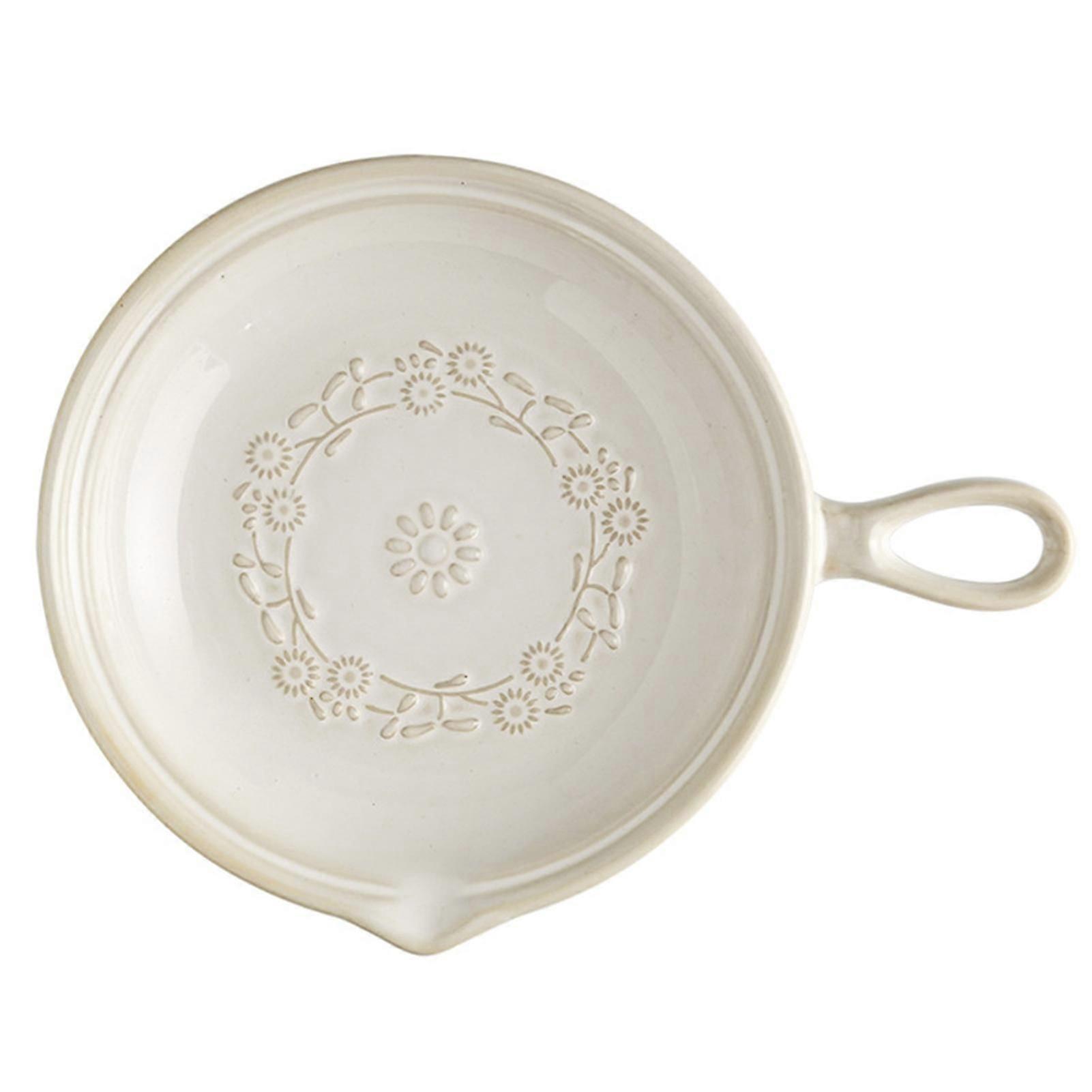 Ceramic Serving Plates with Handle Exquisite Household Tea Snack Plate for Dinner Breakfast Lunch