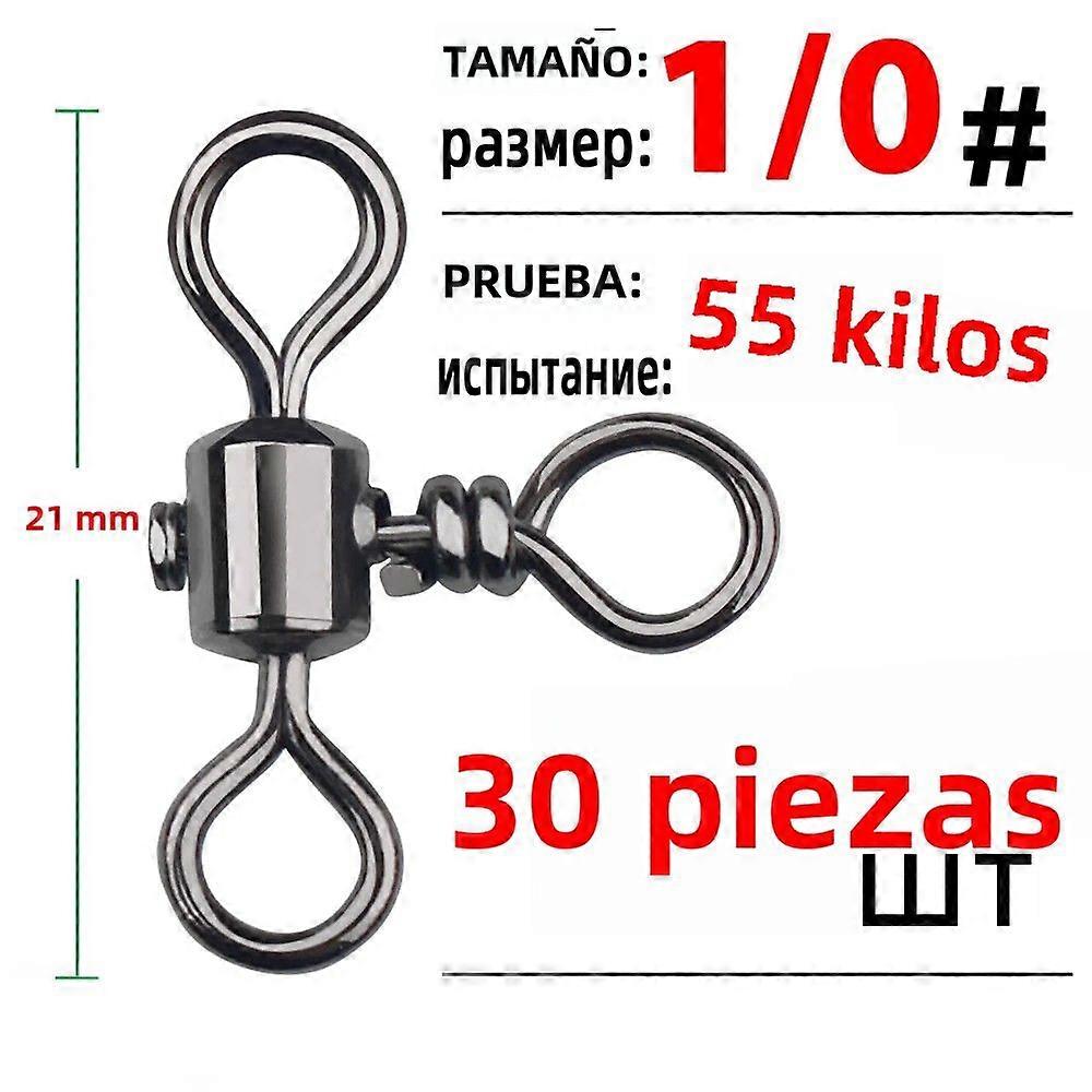 DNDYUJU 30pcs 3 Way Fishing Line Connector With Copper Solid Ring Fishing Tools Fishing Accessories