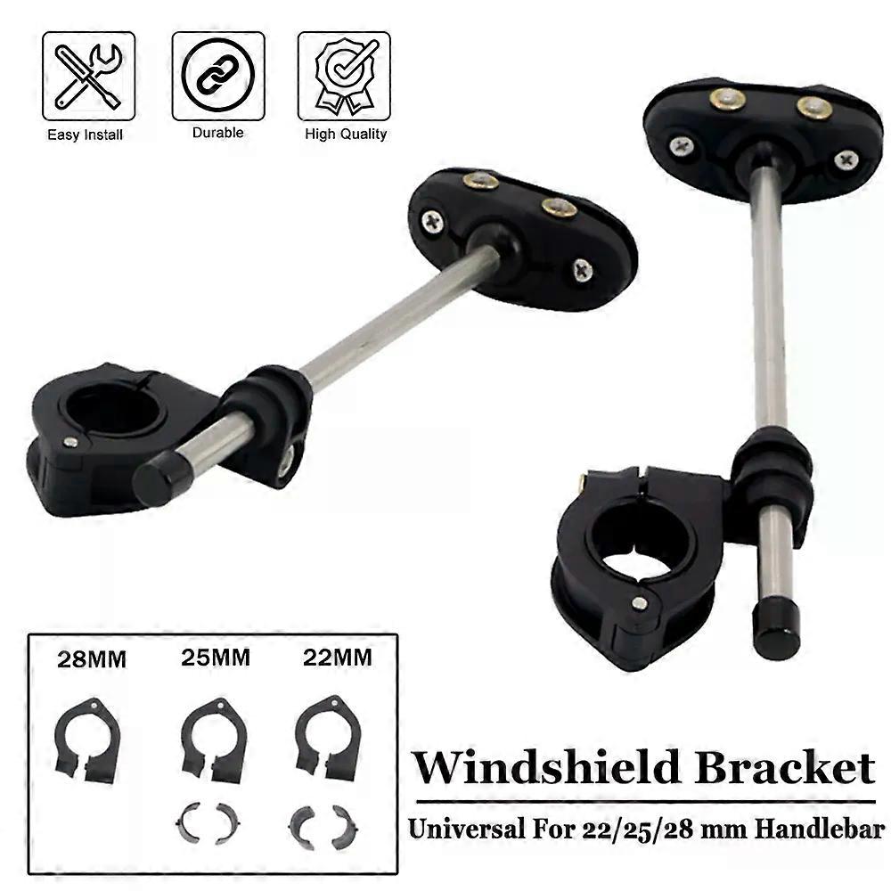 Adjustable Universal Fairing Windscreen Shield Mount Kit Bracket compatible forMotorcycle With 22MM 25MM 28MM Handlebar Stand Clamp Holder MAXP