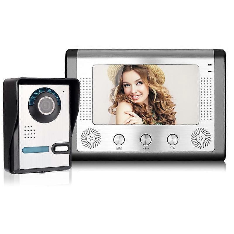 801FA11 7-inch Wired Video Doorbell Home Intercom Kit,EU Plug